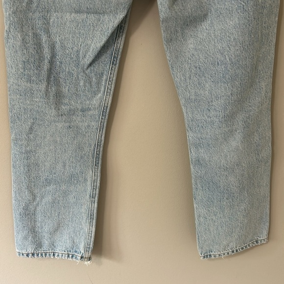 Agolde Riley High Rise Straight Crop in Blitz Button Fly Light Wash Sz 24 - Picture 10 of 16
